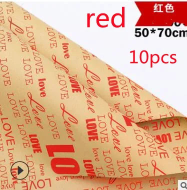 10-Pack Kraft Floral Wrapping Paper – Vintage Newspaper Style Gift Wrapping Paper Axl M