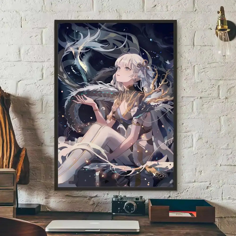 Wuthering Waves Camellya Wall Poster Sticker – HD Game Art Decal Wall Art Sticker Axl Black10 21X30cmNoframe