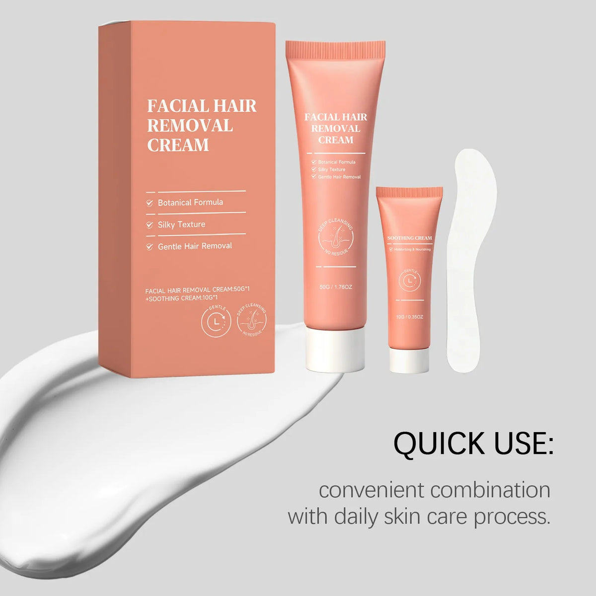 Facial Hair Removal Cream Kit – Gentle Formula for Women 50g Hair Removal Cream Axl