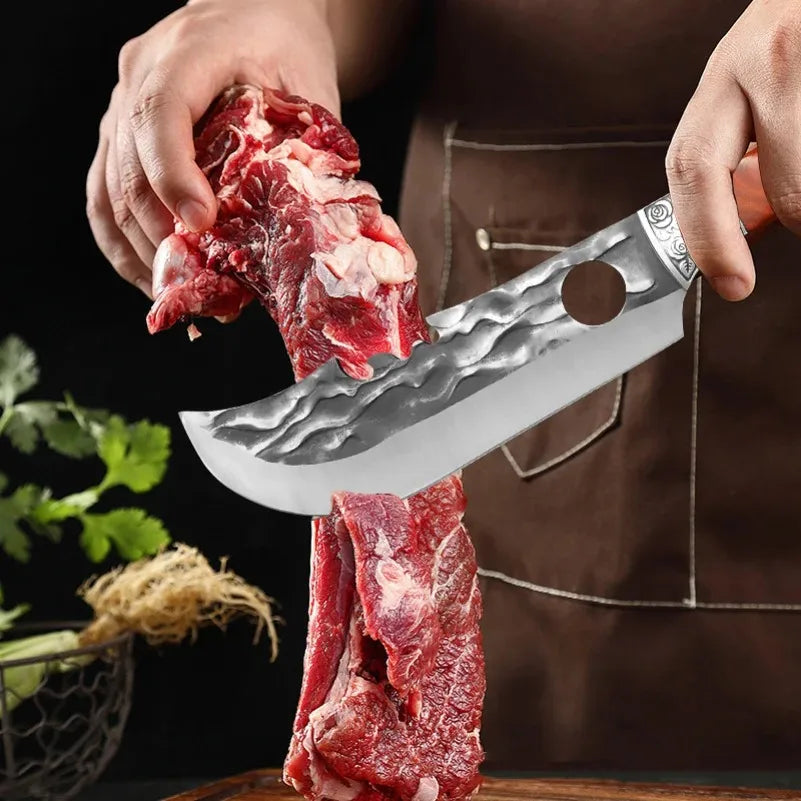 InLeung Stainless Steel Cleaver Knife with Wood Handle & Cover Cleaver Knife Axl