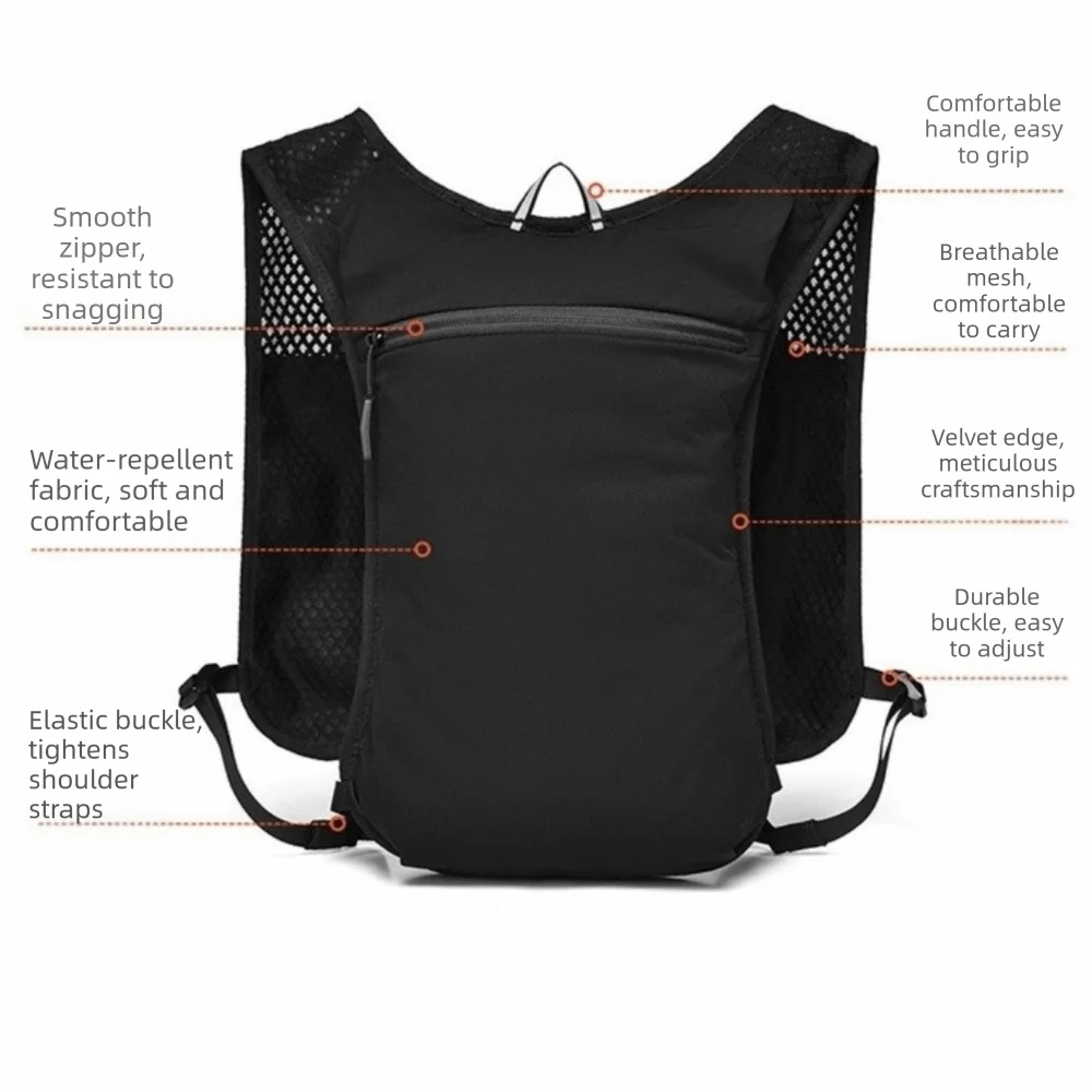 Reflective Running Hydration Vest – Ultra-Light Multi-Pocket Running Hydration Vest Axl