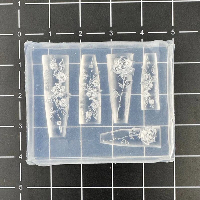 Rose Flower Silicone Nail Art Mold – DIY Charm & Jewelry Maker Nail Art Mold Axl