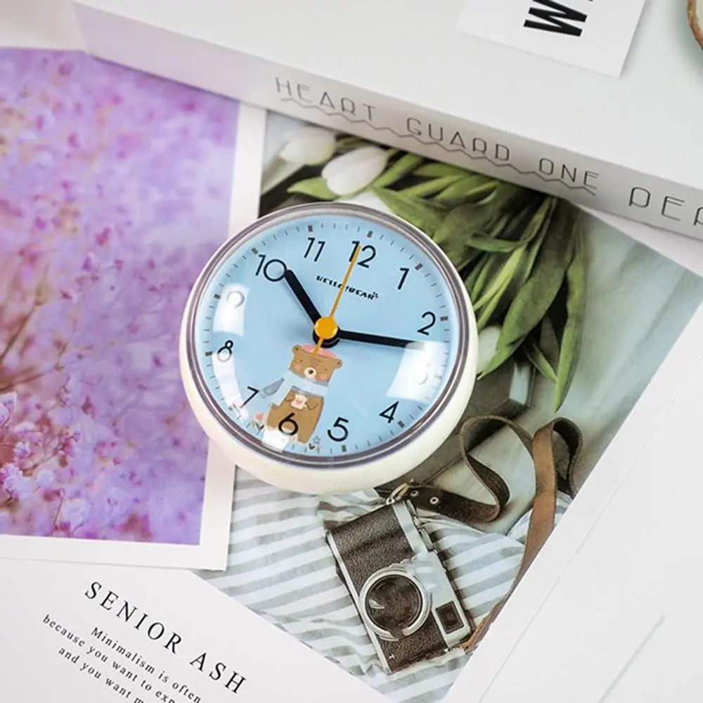 Mini Waterproof Suction Cup Shower Clock – 7cm Quartz Waterproof Wall Clock Axl