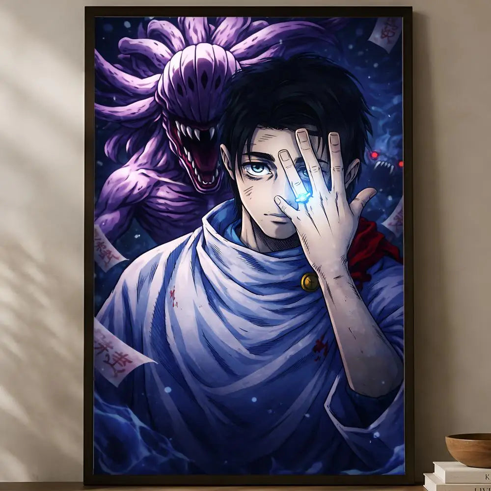 Yuta Okkotsu Anime Poster – Self-Stick HD Waterproof Wall Art Anime Wall Poster Axl White06 30X40cmNoframe