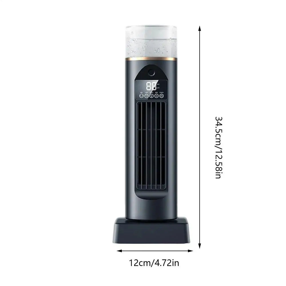 Bladeless Tower Fan 6-Speed 110° Oscillating Fan + Water Tank Bladeless Tower Fan Axl Black