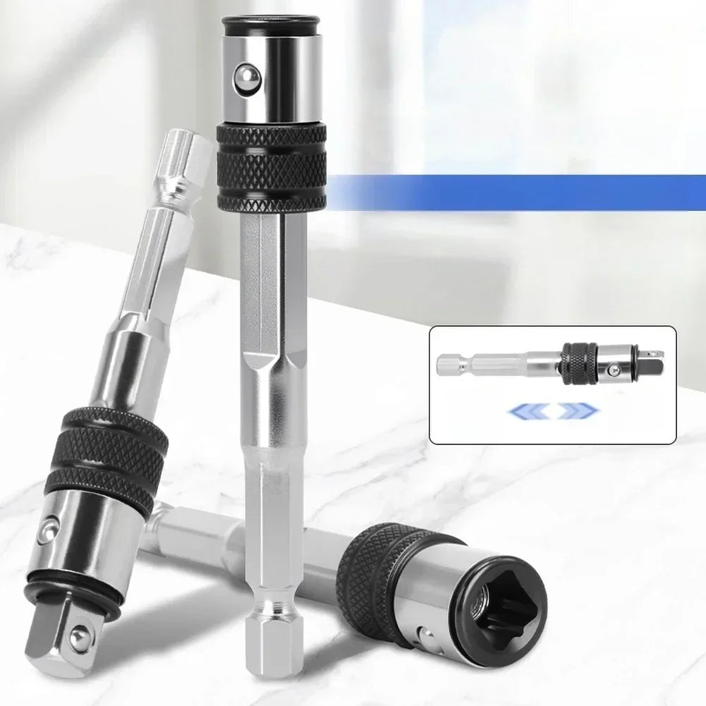 1/4" Hex Shank Drill Bit Extension Rod & Socket Adapter Drill Bit Adapter Axl