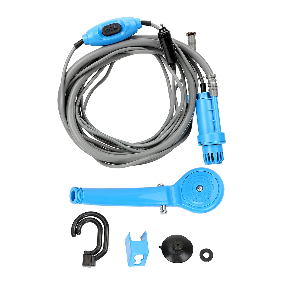 Portable 12V Car Shower Pump – Camping & Outdoor Travel Wash Car Shower Pump Axl Blue