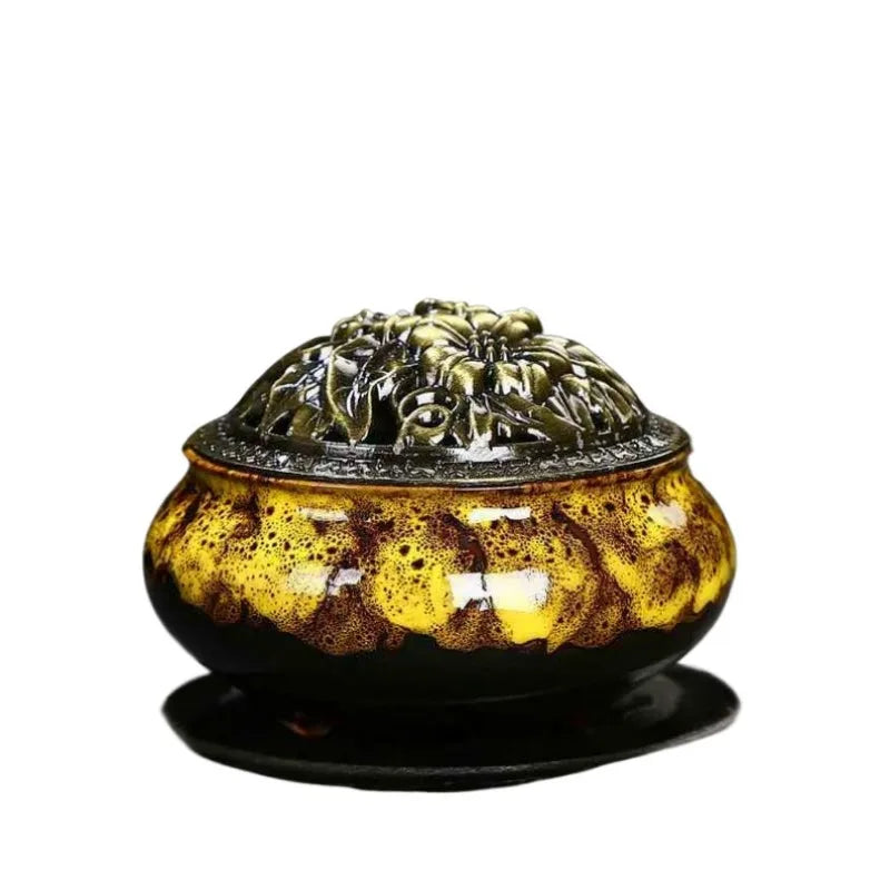 Ceramic Incense Burner – Sandalwood Box & Incense Diffuser Incense Burner Axl