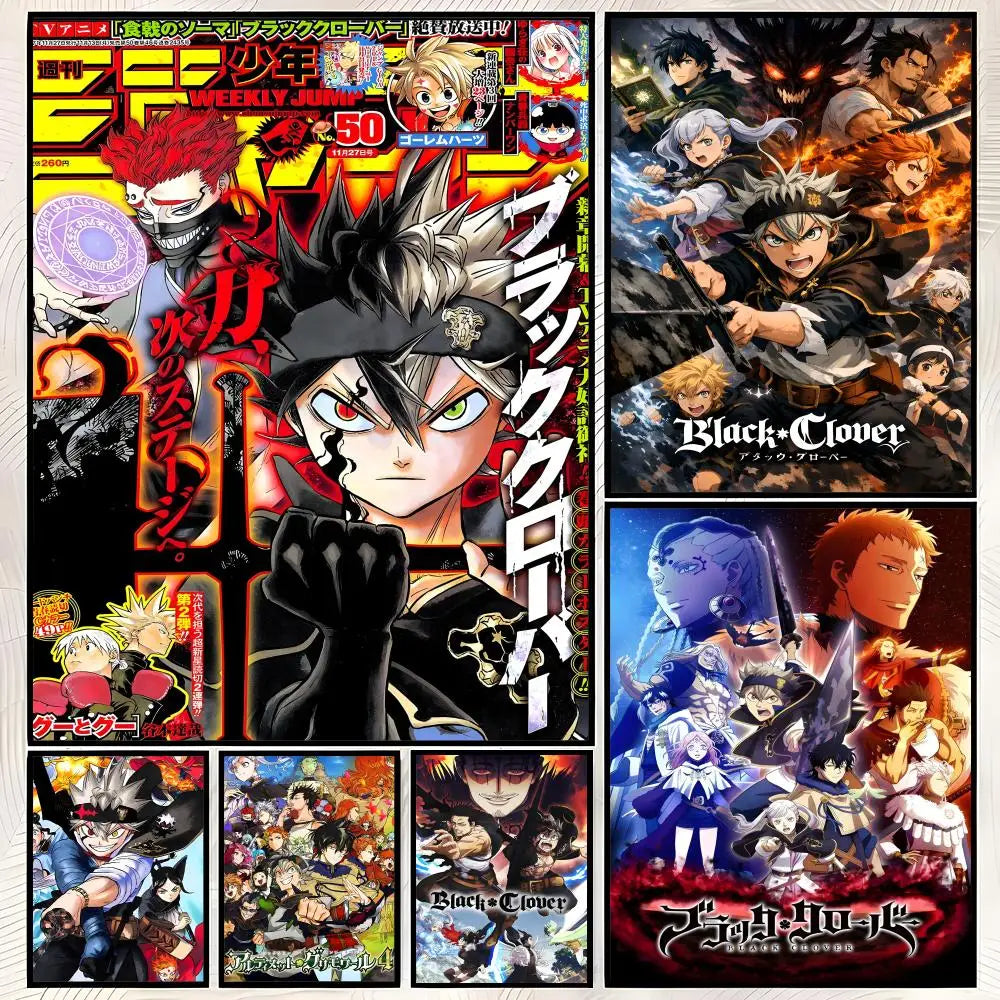 Anime Black Clover Self-Stick HD Wall Poster – Waterproof Decor Anime Wall Poster Axl