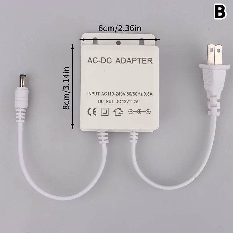 12V 2A Waterproof CCTV Power Supply Adapter – EU/US Plug CCTV Power Adapter Axl B