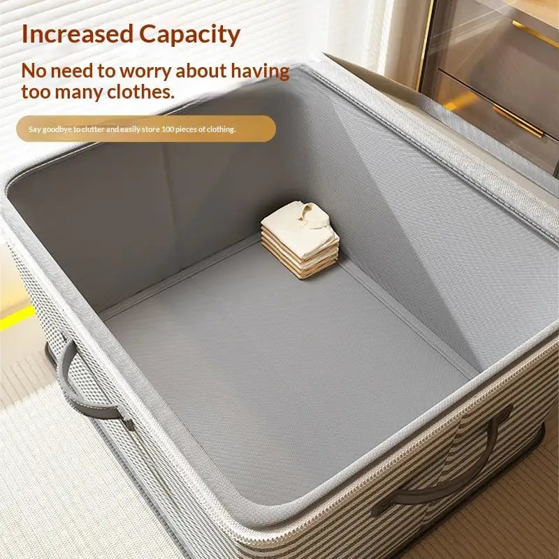 Lockable Foldable Storage Box with Lid – Non-Woven Organizer Foldable Storage Box Axl