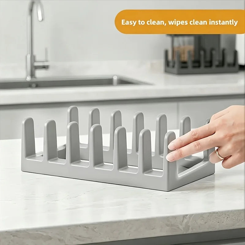 Kitchen Pot Lid Organizer & Dish Rack | Cabinet Storage Kitchen Storage Rack Axl