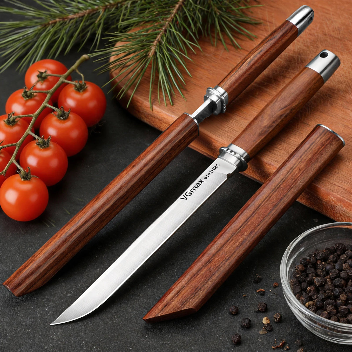 PLYS Stainless Steel Steak & Fruit Knife with Protective Sheath Kitchen Knife Axl