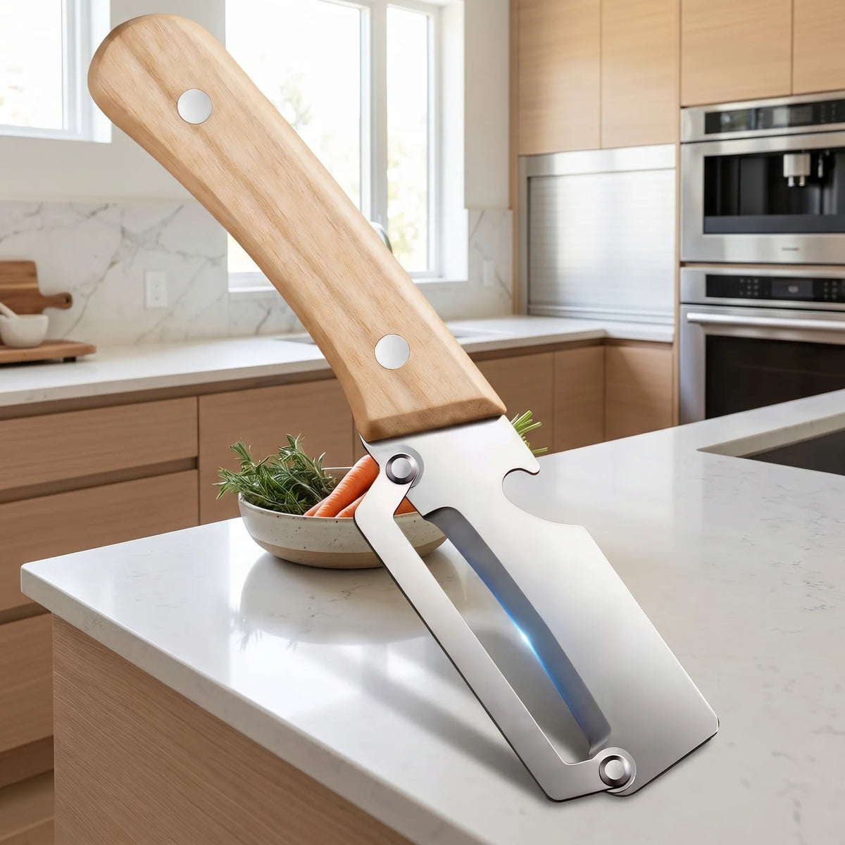 Ergonomic Vegetable Peeler – Stainless Steel Blade & Wood Handle Vegetable Peeler Axl
