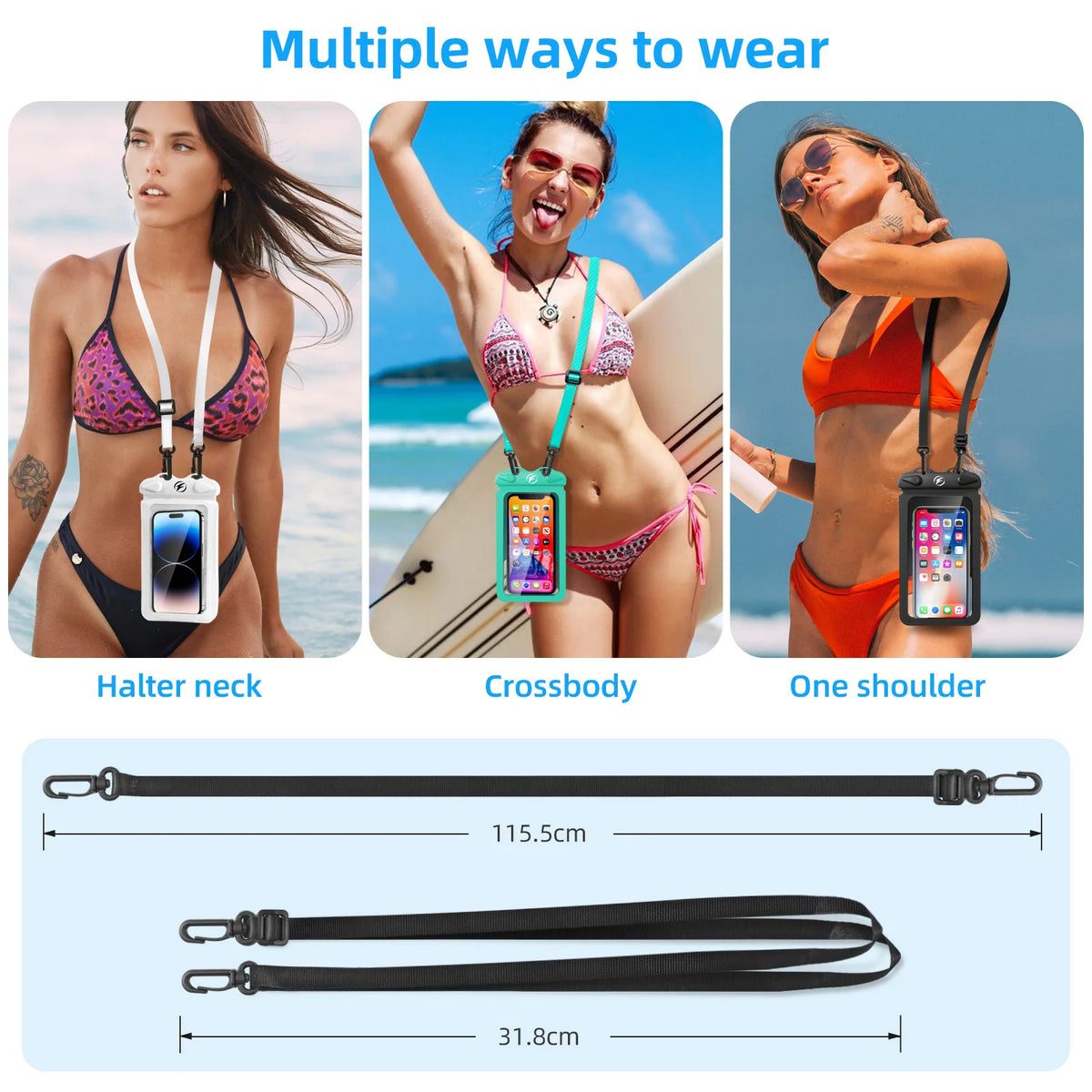 Waterproof Phone Pouch Double Seal Underwater Case – 7.7in Waterproof Phone Pouch Axl