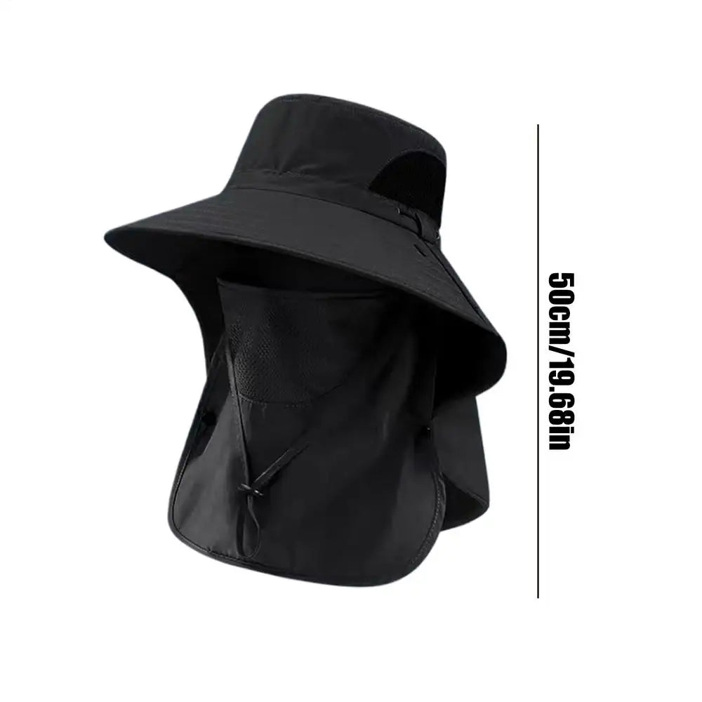 UV Sun Hat with Neck Flap – Fishing, Hiking & Outdoor Cap Outdoor Sun Hat Axl Black