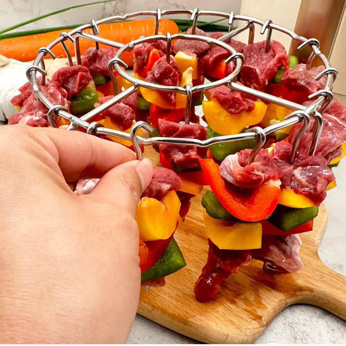 Air Fryer Vertical Skewer Rack | Stainless Steel Grill Skewers Air Fryer Skewer Rack Axl