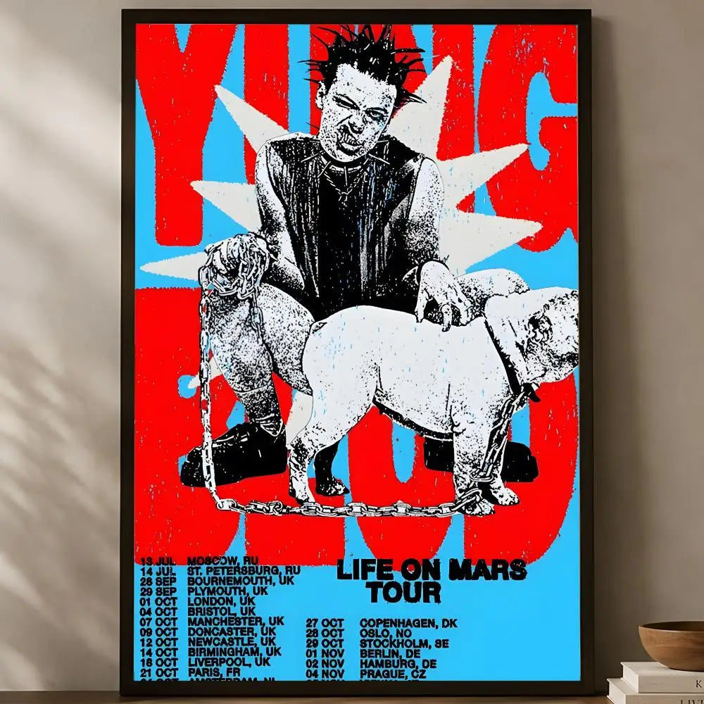 Yungblud HD PVC Self-Stick Wall Poster – Waterproof Decor Wall Art Poster Axl White14 15X20cmNoframe