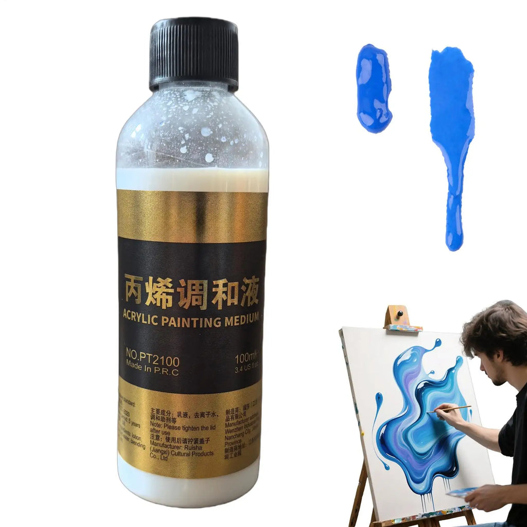 Acrylic Paint Thinner 100ml – Fluid Aid for Color Blending Acrylic Paint Additive Axl