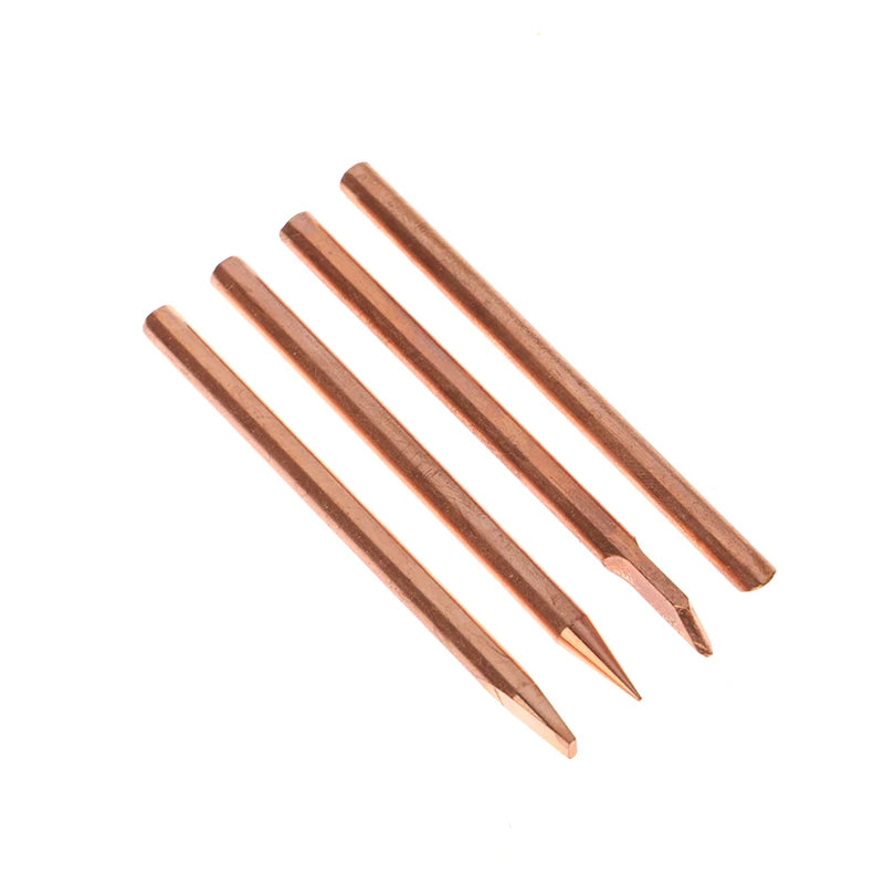 4-Pack Copper Solder Iron Tips B C D K – 30W 40W 60W Solder Iron Tips Axl