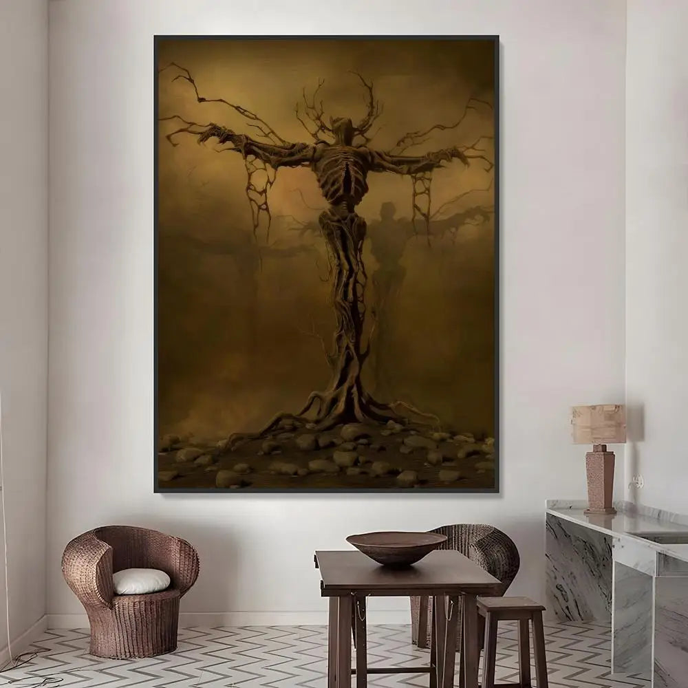 Zdzisław Beksiński Art Stickers – HD Waterproof Wall Decor Art Wall Stickers Axl White15 60X90cmNoframe