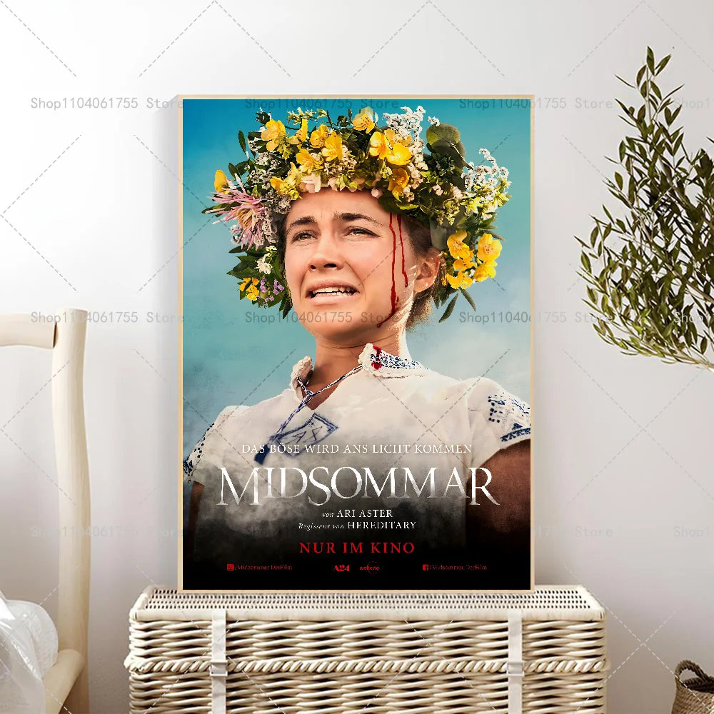 Midsommar Movie Poster Self-Adhesive Waterproof Wall Sticker Wall Art Poster Axl z1 10x15cm No Frame