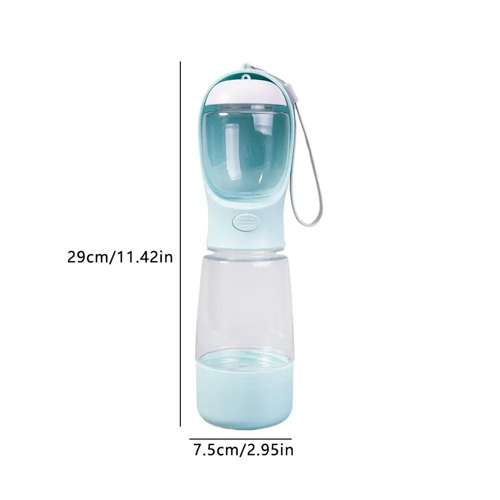 3-in-1 Portable Dog Water Bottle with Food & Waste Bag Holder Pet Travel Bottle Axl