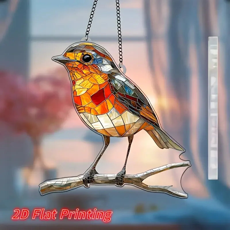 Acrylic Robin Sun Catcher 8x8 – Bird Wall Decor & Gift Acrylic Sun Catcher Axl