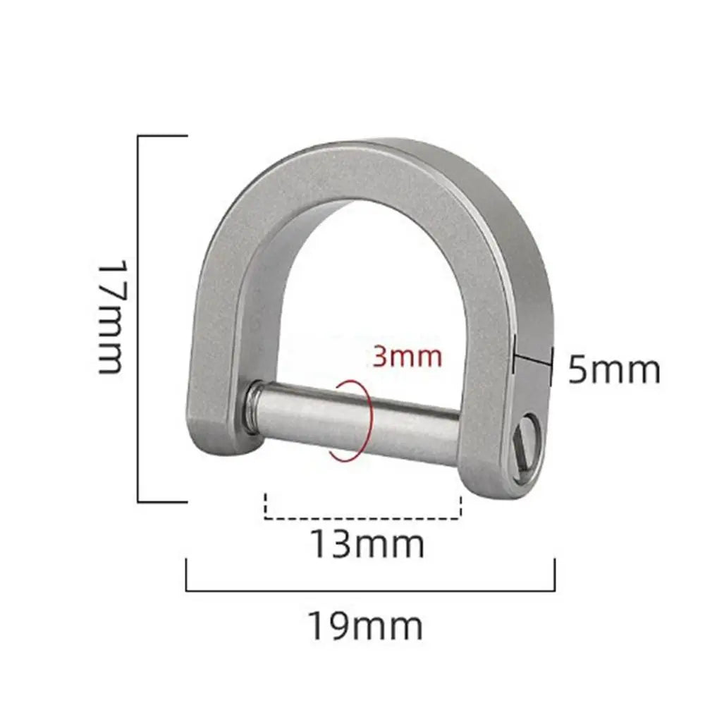 Titanium Alloy Horseshoe Buckle Carabiner – EDC Keychain Hook Carabiner Buckle Hook Axl