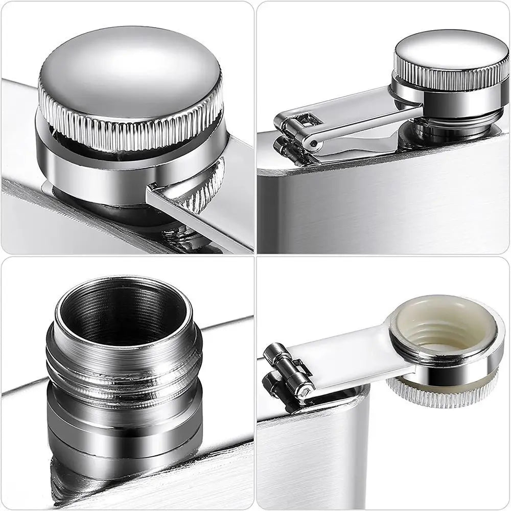 Stainless Steel Hip Flask – Leakproof Portable Whisky Flask Hip Flask Axl
