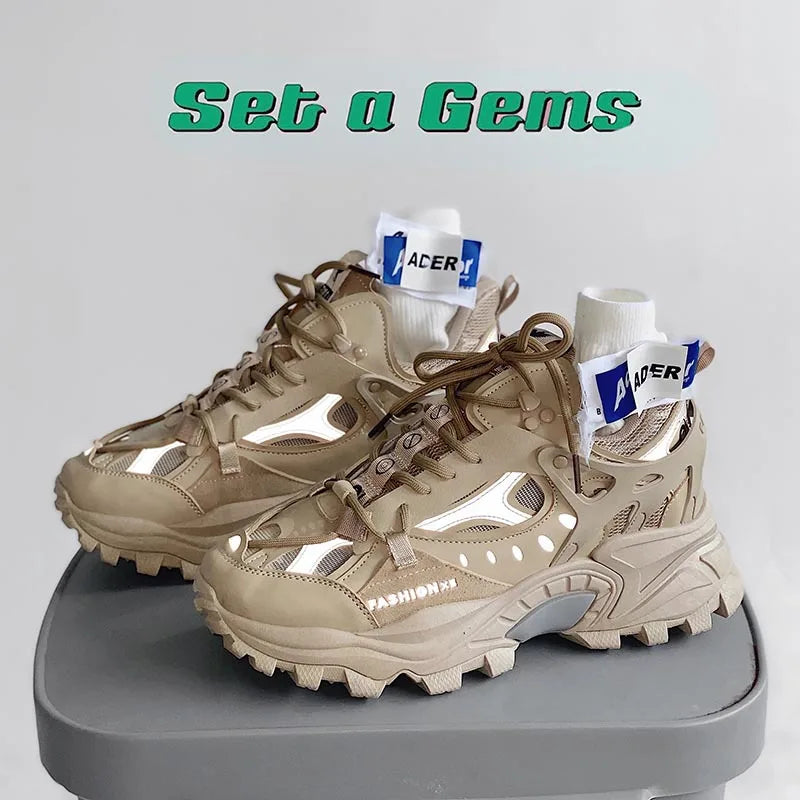 Men's Platform Sneakers – Breathable Mesh Casual Trainers Platform Sneakers Axl