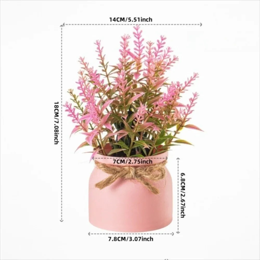 Mini Artificial Potted Flower Bonsai | Fake Plant Table Decor Artificial Potted Plant Axl