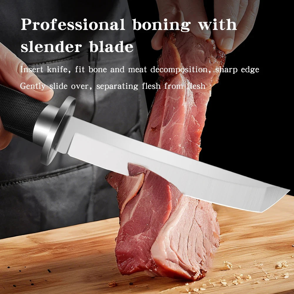 Portable Straight Knife – Stainless Steel Survival & Kitchen Fixed Blade Knife Axl