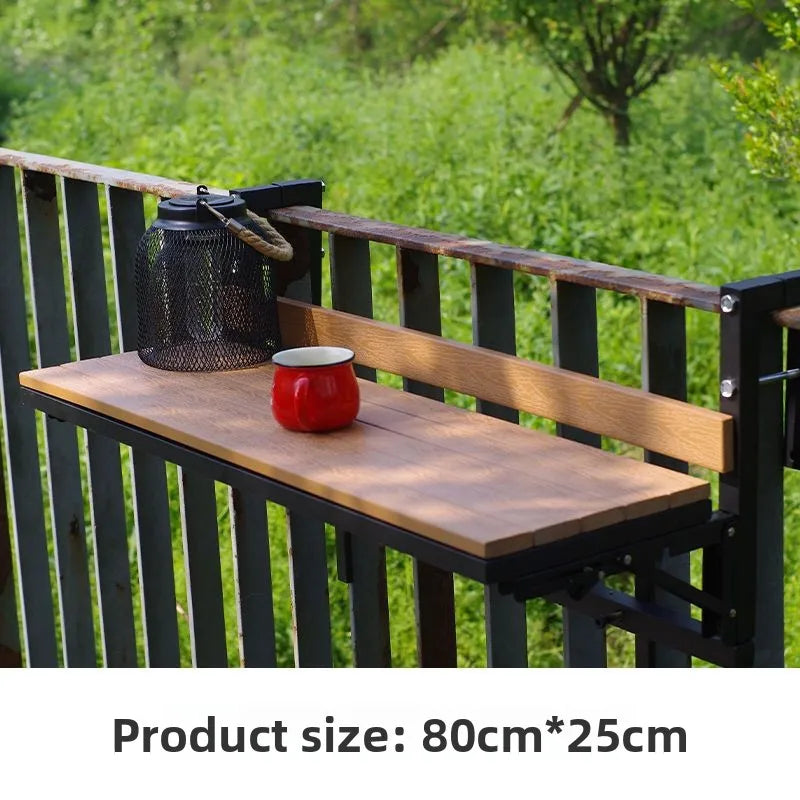 Wooden Folding Outdoor Table – Portable Modern Garden Desk Folding Outdoor Table Axl 80x25CM