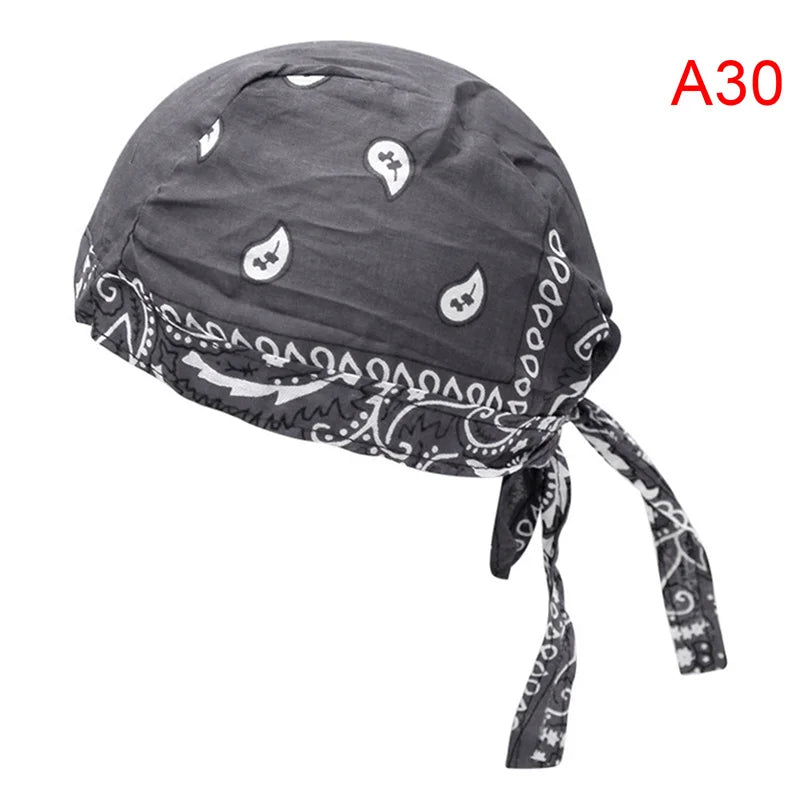 Unisex Cotton Durag Bandana Hat – Printed Head Scarf Cap Bandana Durag Hat Axl A30
