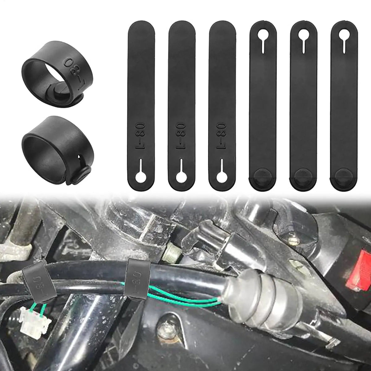 Motorcycle Rubber Cable Ties – Elastic Wire Fixing Straps Rubber Cable Ties Axl