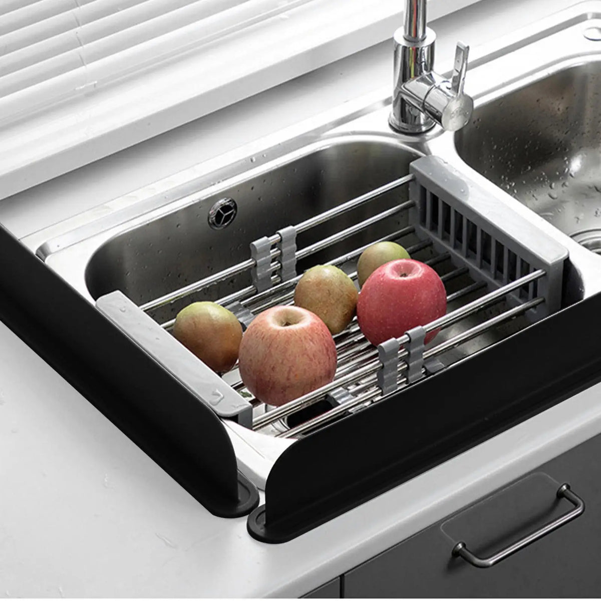 Silicone Sink Splash Guard – Kitchen & Bathroom Water Barrier Sink Splash Guard Axl
