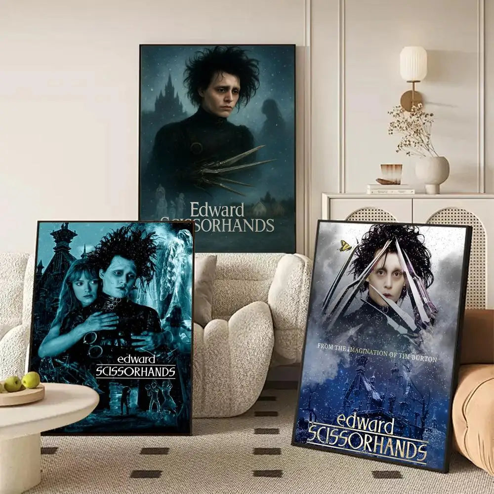 Edward Scissorhands Movie Poster Self-Adhesive Wall Art Sticker Wall Art Sticker Axl
