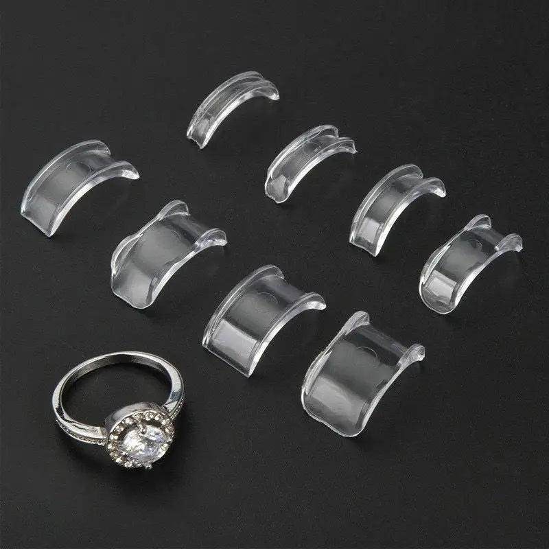 8-Size Silicone Ring Size Adjuster Set – Invisible Clear Resizer Ring Size Adjuster Axl