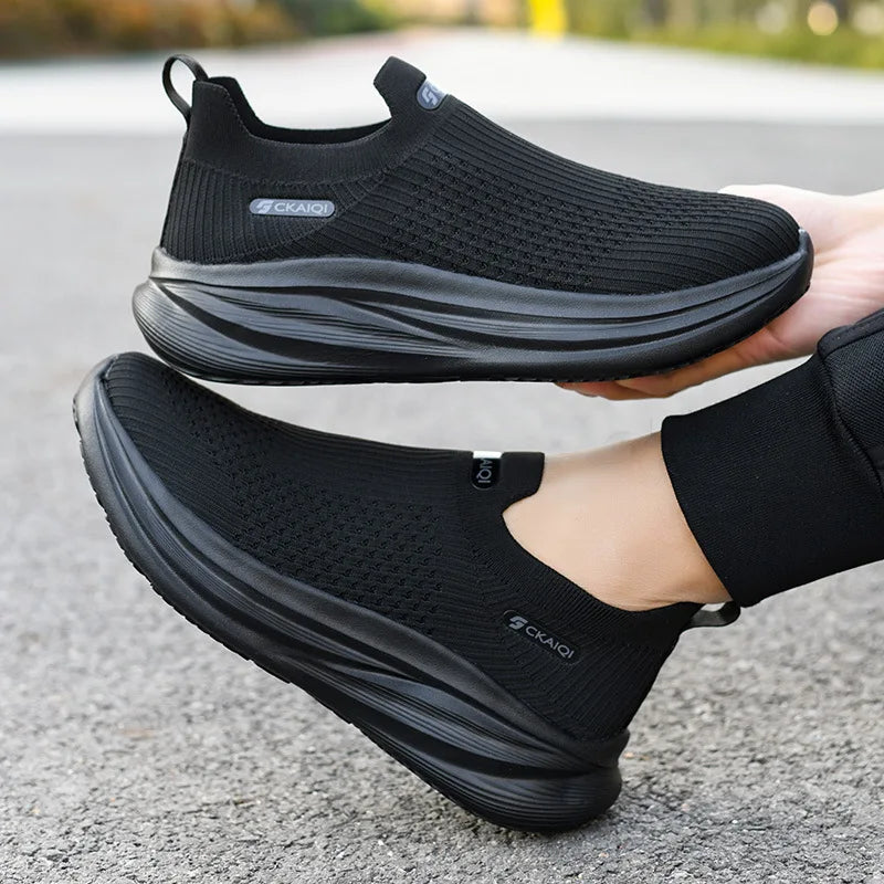 Men's Slip-On Platform Mesh Walking Shoes – Lightweight Men's Casual Shoes Axl