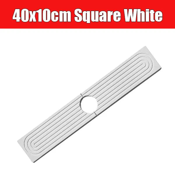 Diatomite Sink Faucet Mat – Quick-Drying Stone Splash Guard Sink Faucet Mat Axl 40x10cm Square White