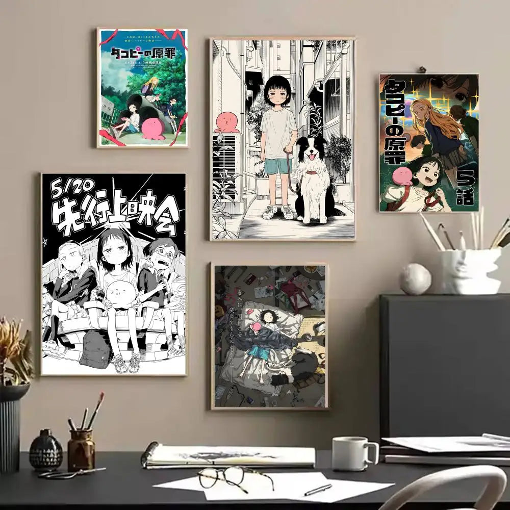 T-Takopis Original Sin Anime Canvas Wall Art | Unframed Poster Canvas Wall Art Axl