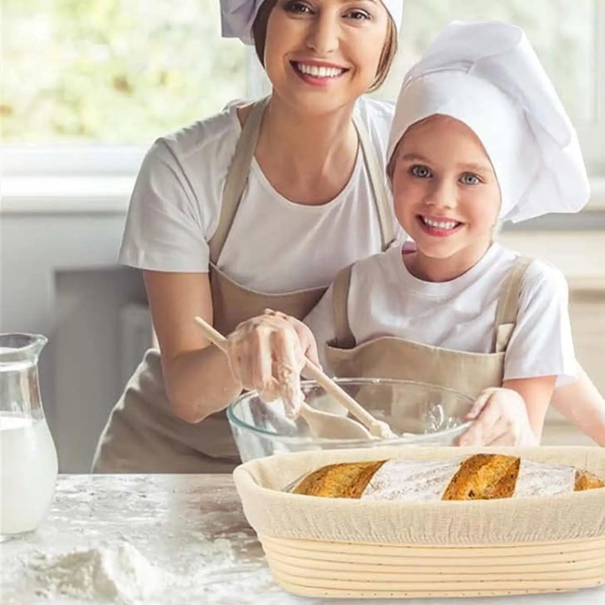 Rattan Bread Proofing Basket with Liner | Home & Pro Bakers Bread Proofing Basket Axl