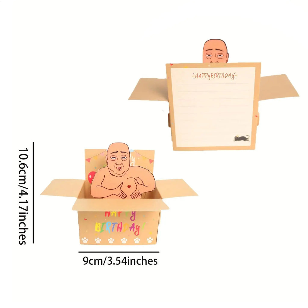 3D Pop-Up Happy Birthday Card – Funny Folding Greeting Card Pop-Up Greeting Card Axl