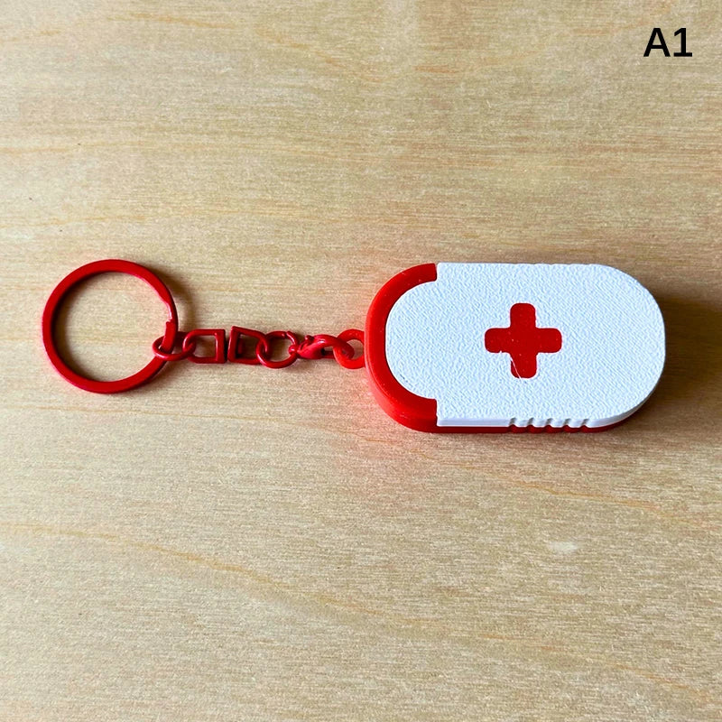 Mini Sliding Pill Box Keychain – Travel Pill Organizer Pill Organizer Axl A1
