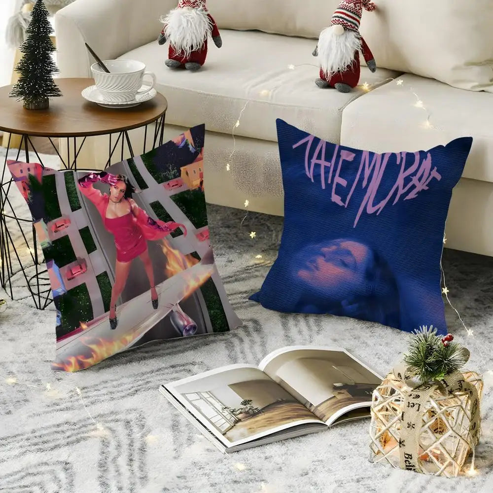 Tate McRae Linen Pillow Cover | Hidden Zipper Cushion Case Decorative Pillow Cover Axl
