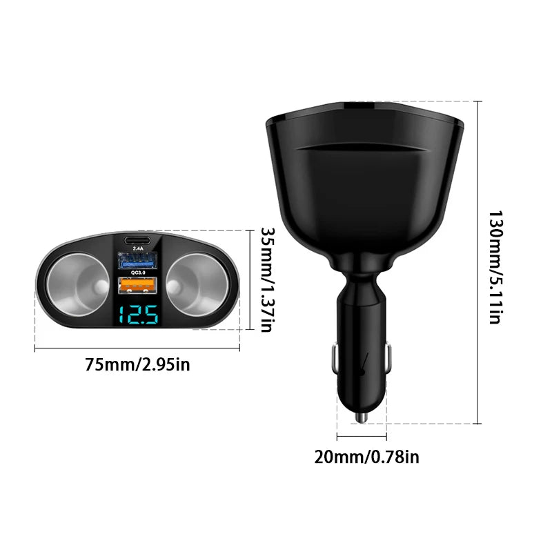 Dual USB PD 66W Fast Car Charger – Multi-Device Charging Car Charger Axl