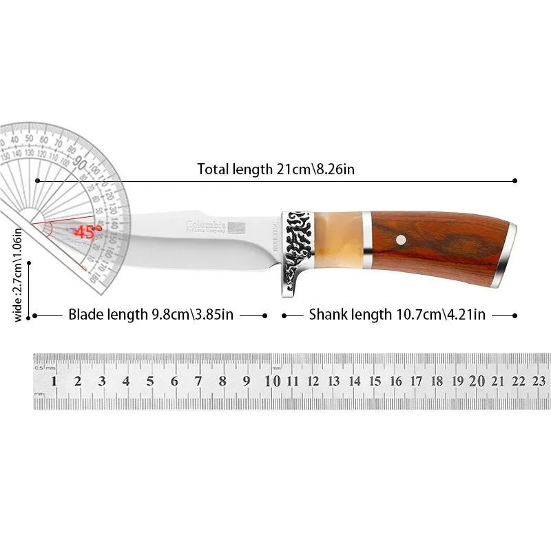 Portable Fixed Blade Stainless Steel Knife – Camping & Outdoor Fixed Blade Knife Axl