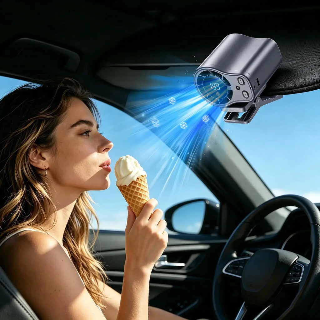 Clip-On Fan 199 Speeds LED Display | USB Rechargeable Portable Clip-On Portable Fan Axl