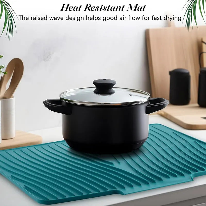 Silicone Dish Drying Mat – Anti-Slip & Heat-Resistant Drain Pad Silicone Drain Mat Axl